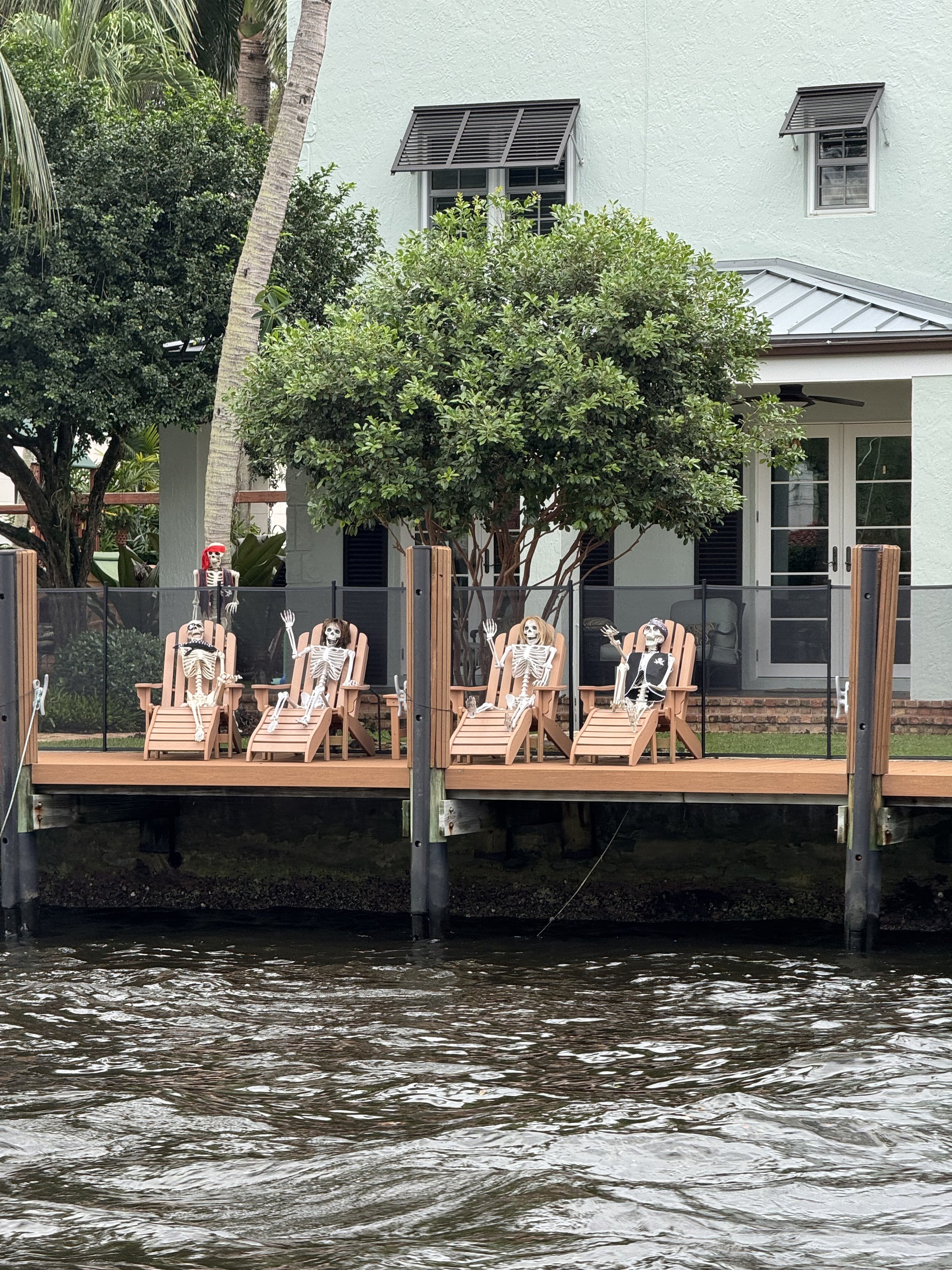 Guests enjoying a private Freaky Tiki boat charter in Fort Lauderdale