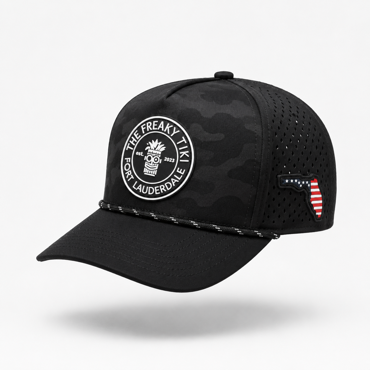 Black Camo Patch Hat, alternate view 2