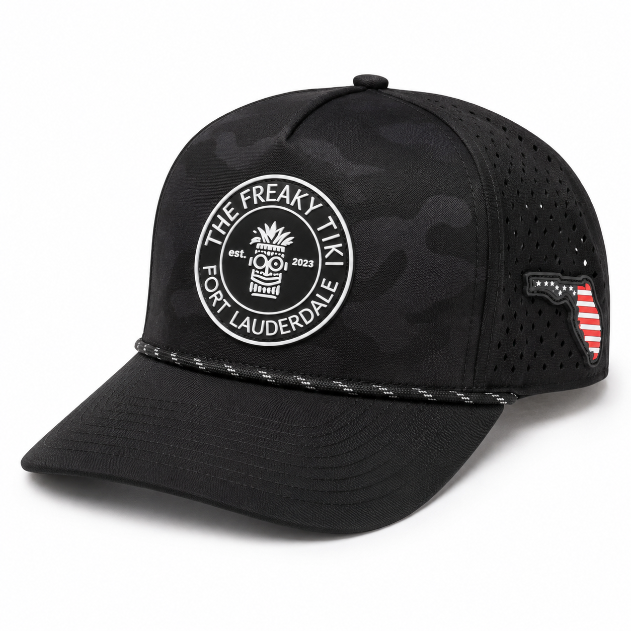 Black Camo Patch Hat, alternate view 3